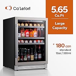 Ca'Lefort 24 Inch Beverage Refrigerator, 180 Can
