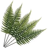 PASYOU Artificial Foliage Plants, Fake Plastic Grass Faux Shrubs Simulation Ferns Leaf Real Decoration for Indoor Outdoor Home Decor Garden Party Balcony Patio Planter Filler DIY - Fern Leaves 5 Pcs