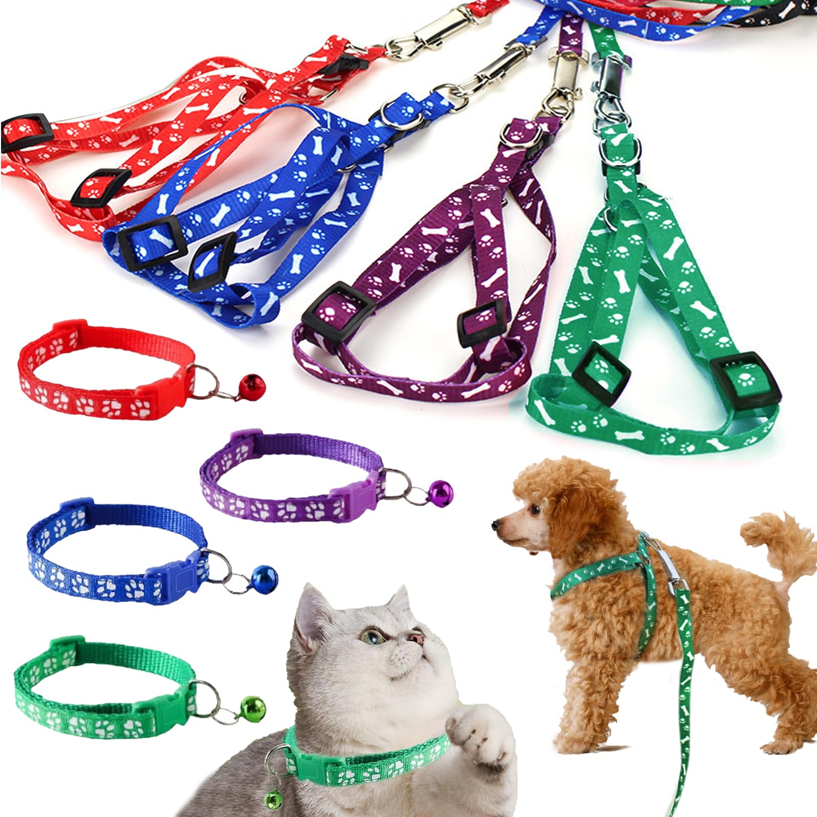PLATEYTR Dog Lead – No Traction Small Dog Safety Belt And Lead Adjustable Leads for Small Dogs Adjustable Puppy Safety Belt, Anti Twist Pet Lead, Fast Fit for Small Dogs And Cats