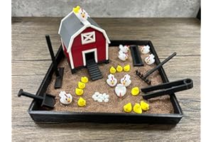 Munnygrubbers - Chicken Zen Garden - Made in USA - Large 7" x 7" - Fine Sand Included - Desk Accessory Sand Box - Sand Garden - Funny Novelty Gift - Fidget Stress Relief