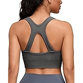 Sports Bras for Women High Support, Racerback Padded High Impact Sports Bra Seamless Running Bra