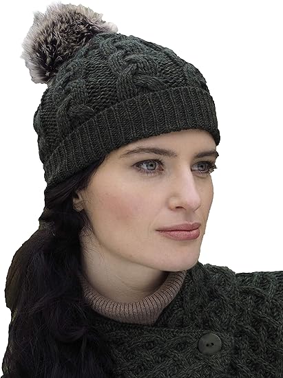 irish cable knit hat