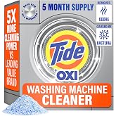 Washing Machine Cleaner by Tide, Washer Machine Cleaner with Oxi for Front and Top Loader Washer Machines, Deep Cleaning Residue &amp; Odor Eliminator, 5 Month Supply (Packaging May Vary)