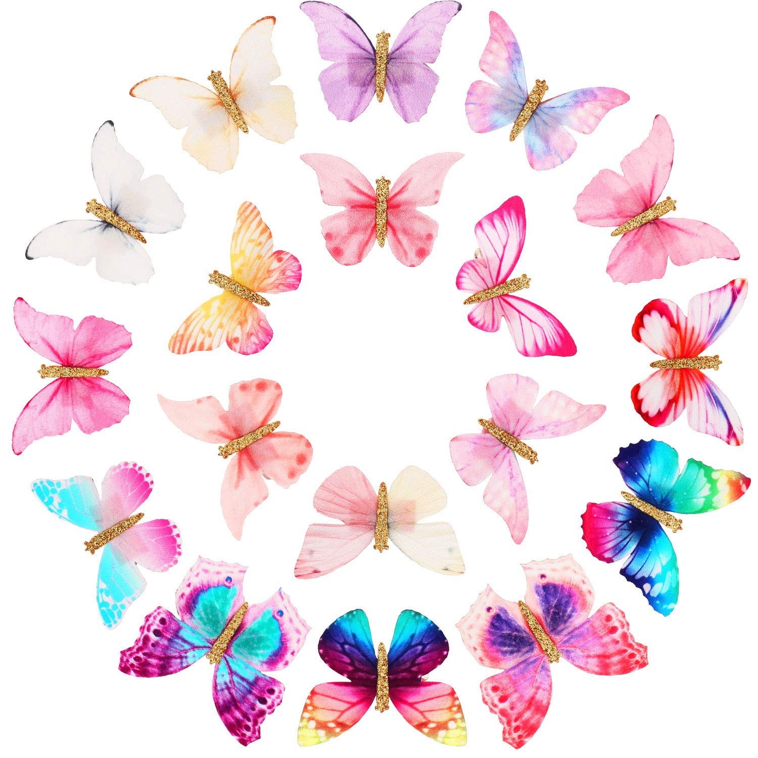 Boao 18 Pieces Glitter Butterfly Hair Clips for Teens Women Hair Accessories (Chic Styles) โ image 1