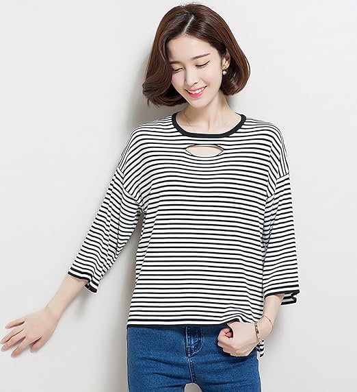 Amazon ケイミ Keimiレディース ボーダーtシャツ ゆったり ネック開き 七分袖 ボーダーカットソー レディース 秋服 Tシャツ カットソー 通販 Amazon ケイミ Keimiレディース ボーダーtシャツ ゆったり ネック開き 七分袖 ボーダーカットソー レディース 秋服 Tシャツ カットソー 通販
