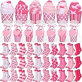 Chicingyou 60 Pairs Valentine's Day Fuzzy Socks Bulk for Women Warm Cupcake Socks DIY Fluffy Slipper Stock for Winter Gifts