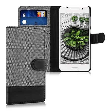 kwmobile HTC One A9 Hülle - Kunstleder Wallet Case für HTC One A9 mit Kartenfächern und Stand