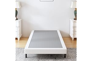 Vaciwe Box Springs Twin 4 Inch, 1500lbs Heavy Duty Metal Frame Mattress Foundation, Non-Slip/No Noise/Easy Assembly/Easy Clean Cover