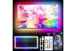 KANTUTOE LED Lights for TV, 16.4ft TV LED Backlight for 45-75in, RGB TV Backlight Behind Strip with Music Sync, Bluetooth APP and Remote Control Strip Lights USB Powered for Bedroom, Gaming