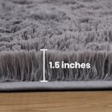 Aspire Homeware Grey Fluffy 120x170 Rug Non Slip Large Modern Shaggy view 6