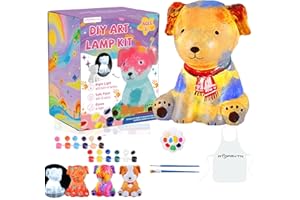 WTOPAVTN Paint Your Own Lamp kit - DIY Painting Kit, Painting Kit Arts & Crafts for Kids Ages 8-12, Art Supplies Birthday Easter Party Holiday Gift, Girls Boy Gift Ages 3 4 5 6 7 8 9 10 11 12+ (Dog)