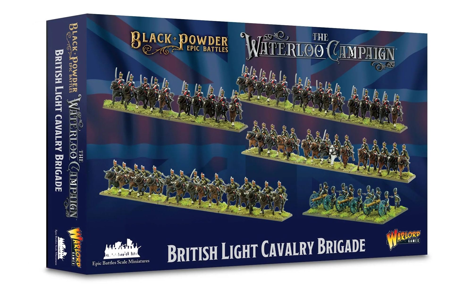 Warlord Games British Light Cavalry Brigade - Epic Scale Plastic Miniatures for Black Powder Highly Detailed Napoleonic Era for Table-top Wargaming