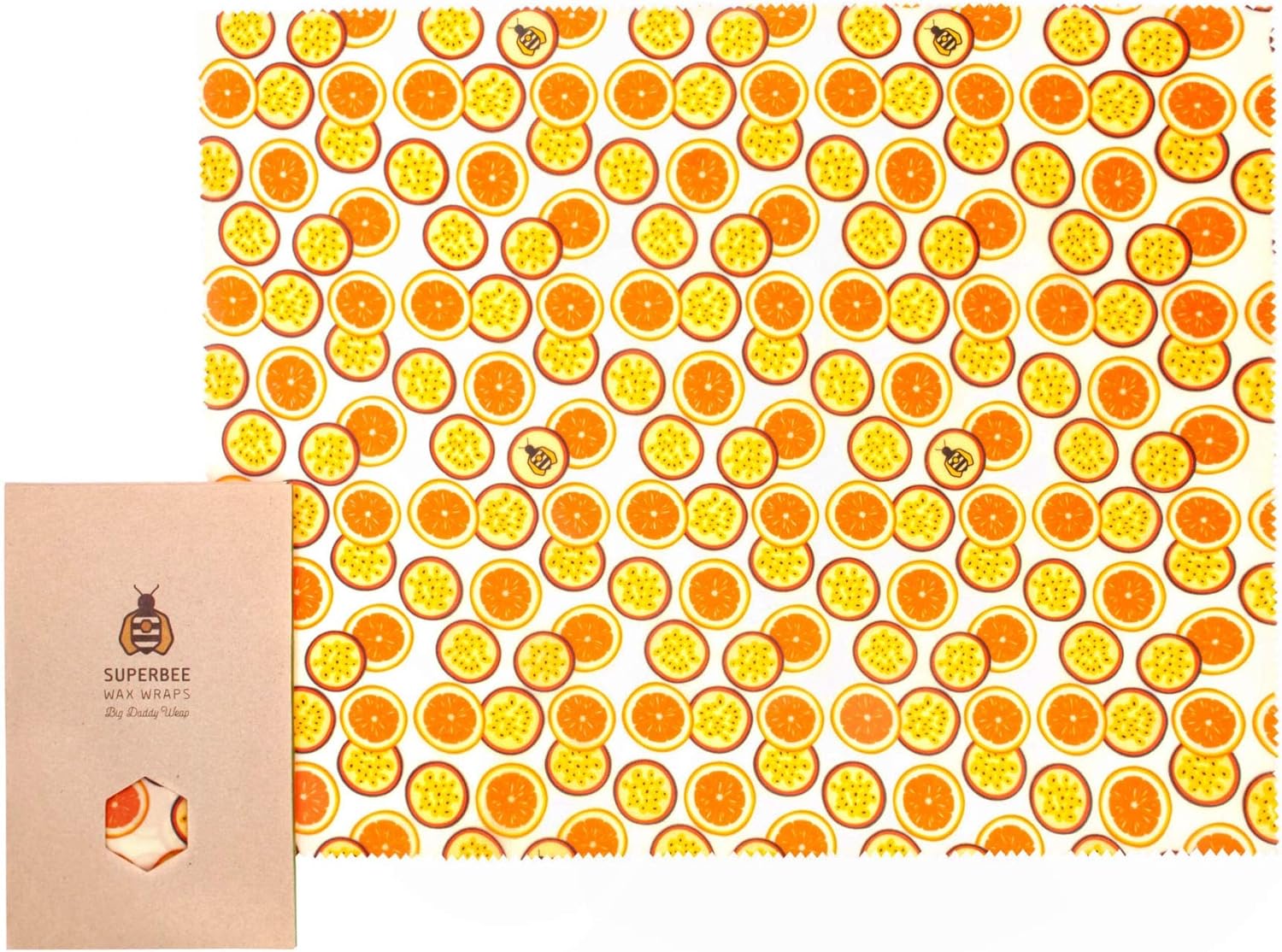 SuperBee Beeswax Wrap | Big Daddy XXL Wax Wrap | Passion Som | Reusable, Eco Friendly, Zero Waste Food Wrap