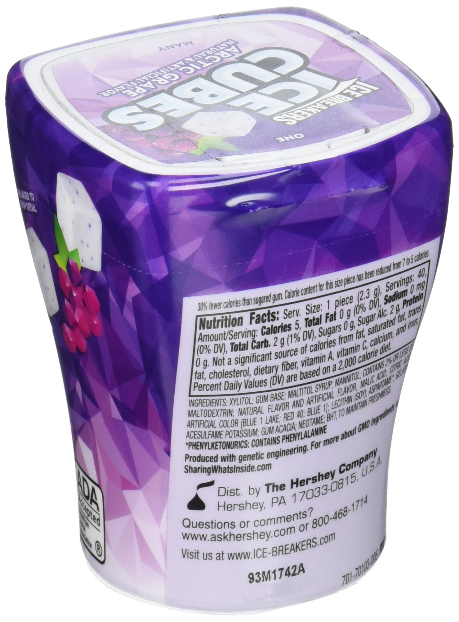 ICE BREAKERS Ice Cubes Gum, 40 Piece, Arctic Grape Buy Online in UAE