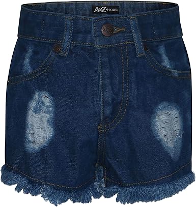 mid blue denim shorts