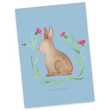 Amazonde Mr Mrs Panda Postkarte Hase Sitzend Ostern