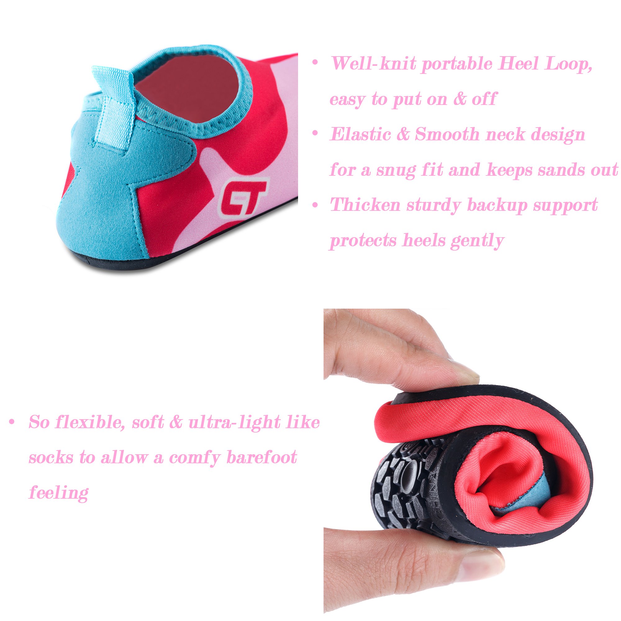 Boys & Girls Water Shoes Kids Quick Dry Non-Slip Swim Socks Shoes for Yoga Beach Pool Walking Sport