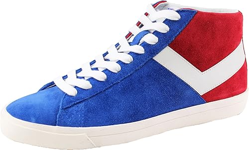 Amazon ポニー Pony Ftr 22 23 メンズ ミッドカット スニーカー 8 0 26 0cm ブルー ホワイト レッド Pony ポニー スニーカー