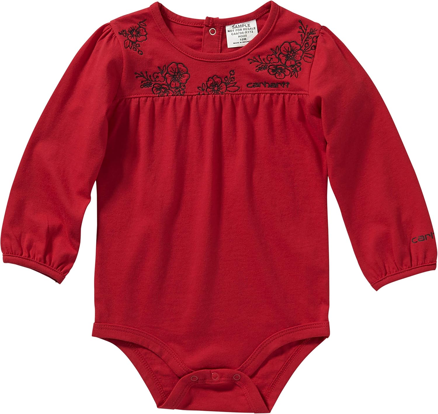 Carhartt Baby Girls Long Sleeve Bodysuit, Bright Red, 3 Months Amazon.ca Clothing & Accessories