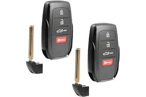 2X Keyless Entry Remote Key Fob Replacement 4-Button for 2022 2023 2024 Toyota Tundra (HYQ14FBX, 8990H-0C010)