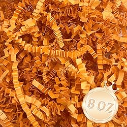 Zankubom 1/2LB Orange Crinkle Cut Paper Shred