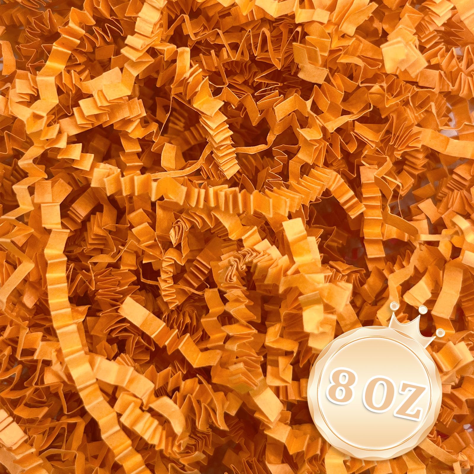 Zankubom 1/2LB Orange Crinkle Cut Paper Shred