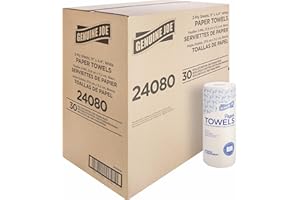 Genuine Joe-GJO24080 2-Ply Household Roll Paper Towels (Pack of 30) - WHITE