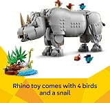 LEGO Creator 3in1 Wild Animals Majestic Rhino with Birds view 7