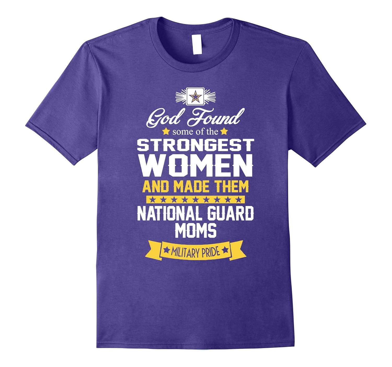 Military Proud US National Guard Mom God Found T-shirts-ANZ