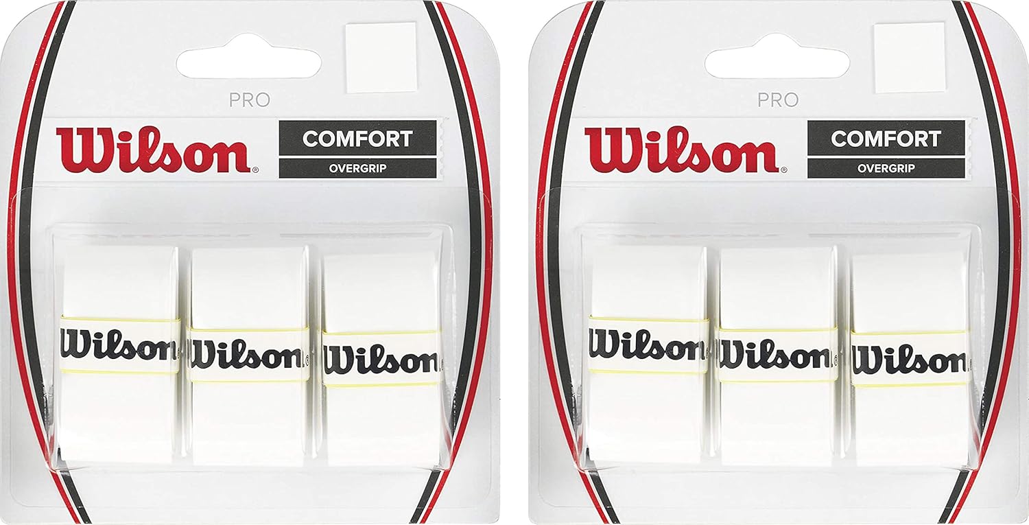 Wilson Tennis Racquet Pro Over Grip, White, Pack of 3 : Tennis Racket Grips : Sports & Outdoors
