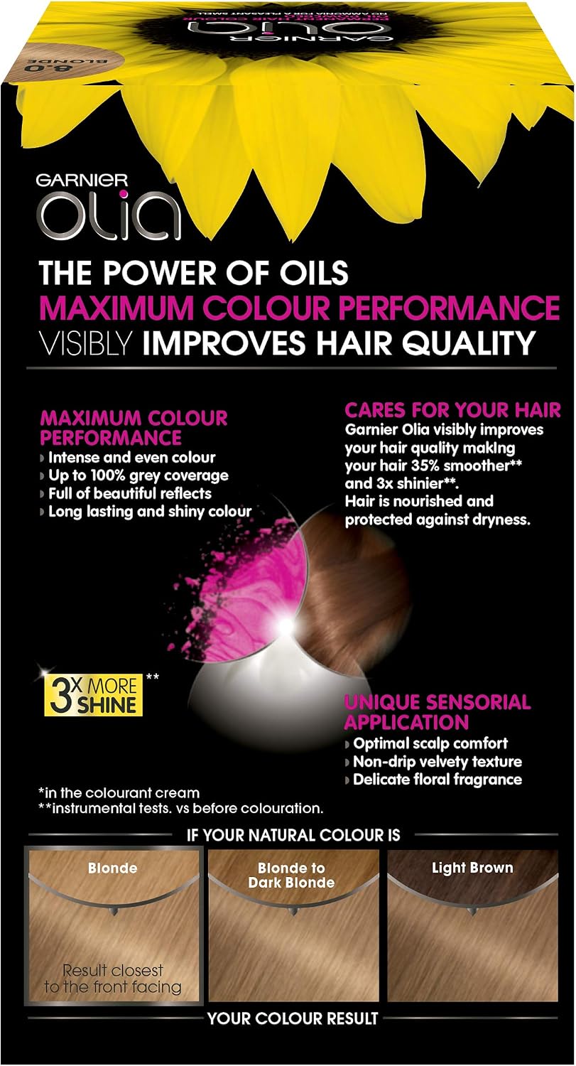 Garnier Olia Permanent Hair Colour 8.0 Blonde - Image 3