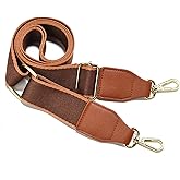 Purse Strap Wide Replacement Crossbody Bag Straps, 1.5" Canvas Handbag Shoulder Strap, Adjustable Tote Belt(Gold Hardware