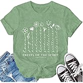 LBP Christian T-Shirts for Women Faith-Based Tee Top Fruit of The Spirit Shirt