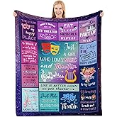 Theater Blanket Gifts for Women, for Girls, Musical Theater Present for Men, Birthday Gifts for Women, Warm Throw Blanket for Sofa, for Holiday, Birthday, Gifts for Chritsmas Thanksgiving 60x80in