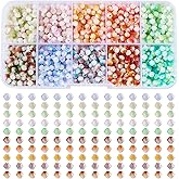 Magibeads 1400Pcs Glass Seed Beads Bicone Shaped Beads 4.5x4mm Gradient Crystal Beads Faceted Small Kandi Beads Bulk for Crafts DIY Bracelet Jewelry Making Supplies
