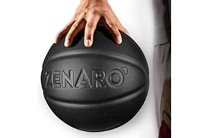 Zenaro Pro Silent Basketball Perfected - Size 7 (29.5”), Non-Compressed, 3D Sculpted Groove for True Bounce & Control, Real Game-Weight Indoor Basketball, Durable Airless Foam, Premium Gift Box