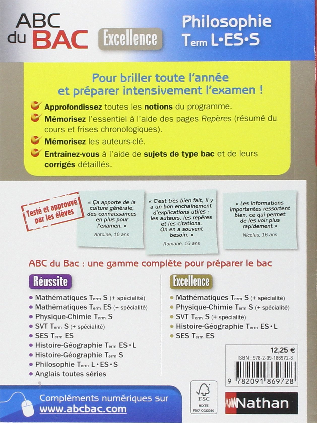 Abc Du Bac Excellence Philosophie Term L Es S Amazon Fr Vanhoutte Denis Livres