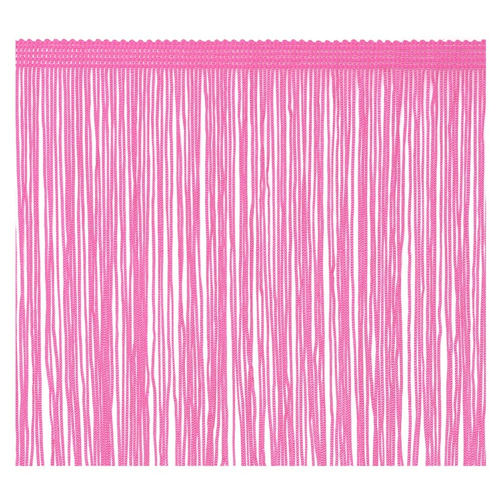 Fringe Trim Tassel 8inch Wide 2 Yards Long for Clothes Accessories Latin Wedding Dress DIY Decoration (Pink)