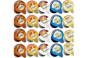 GENERIC Coffee Creamer Singles Variety Pack – 100 Count, 5 Flavors Half & Half, Hazelnut, French Vanilla, Caramel, Original – Non-Dairy Creamers for Coffee & Tea, Office, Home, Bar & Gifting