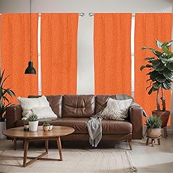 Ambesonne Burnt Orange Window Curtains Pack of