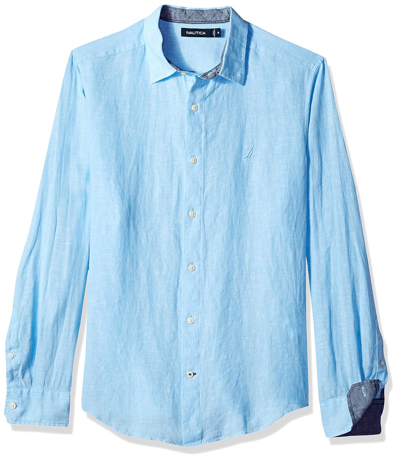 Buy Nautica Men's Classic Fit Long Sleeve Solid Linen Shirt at Amazon.in