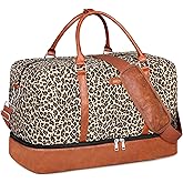 IBFUN Weekender Bags for Women, 21" Weekender Travel Bag, Travel Duffle Bag with Shoe Compartment Carry on Overnight Duffel Bag for Weekend Travel Business Trip