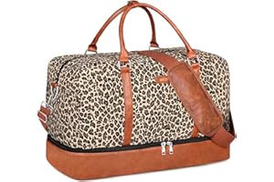 IBFUN Weekender Bags for Women, 21" Weekender Travel Bag, Travel Duffle Bag with Shoe Compartment Carry on Overnight Duffel Bag for Weekend Travel Business Trip