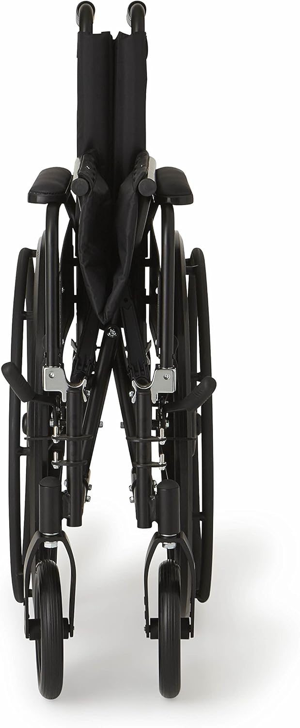 Medline Premium UltraLightweight Wheelchair with FullLength FlipBack Arms and Elevating Leg Rests for Extra Comfort 18” Seat, No, 1 Count: Health & Personal Care