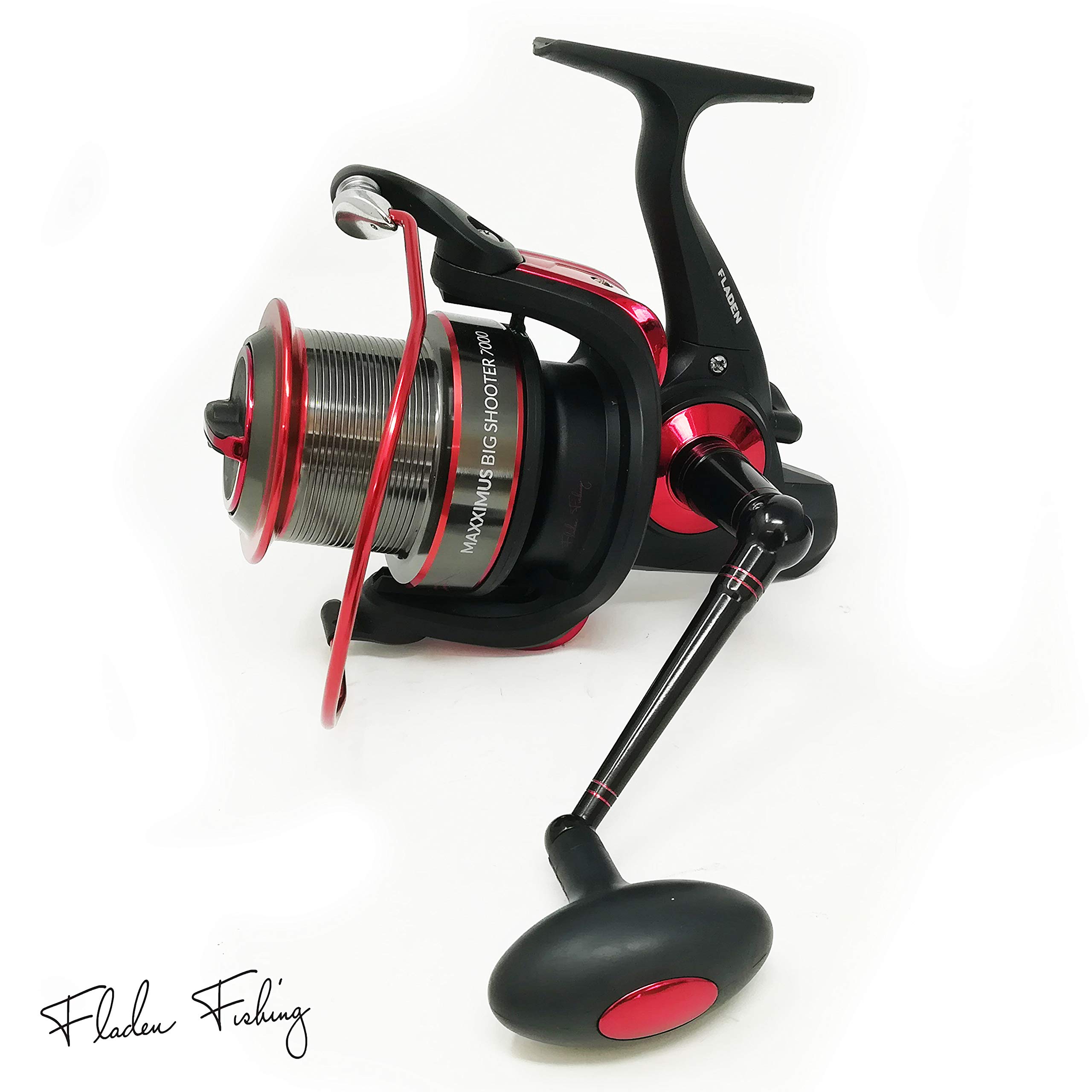 FLADEN MAXXIMUS BIG SHOOTER 7000 High Quality Front Drag (7 Ball Bearings) Fixed Aluminium Tapered Spool Reel with Worm Shaft - For Larger Coarse and Surf Fishing [11-8870]