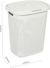 Addis 50 Litre Calico Faux Rattan Hamper Cream view 3
