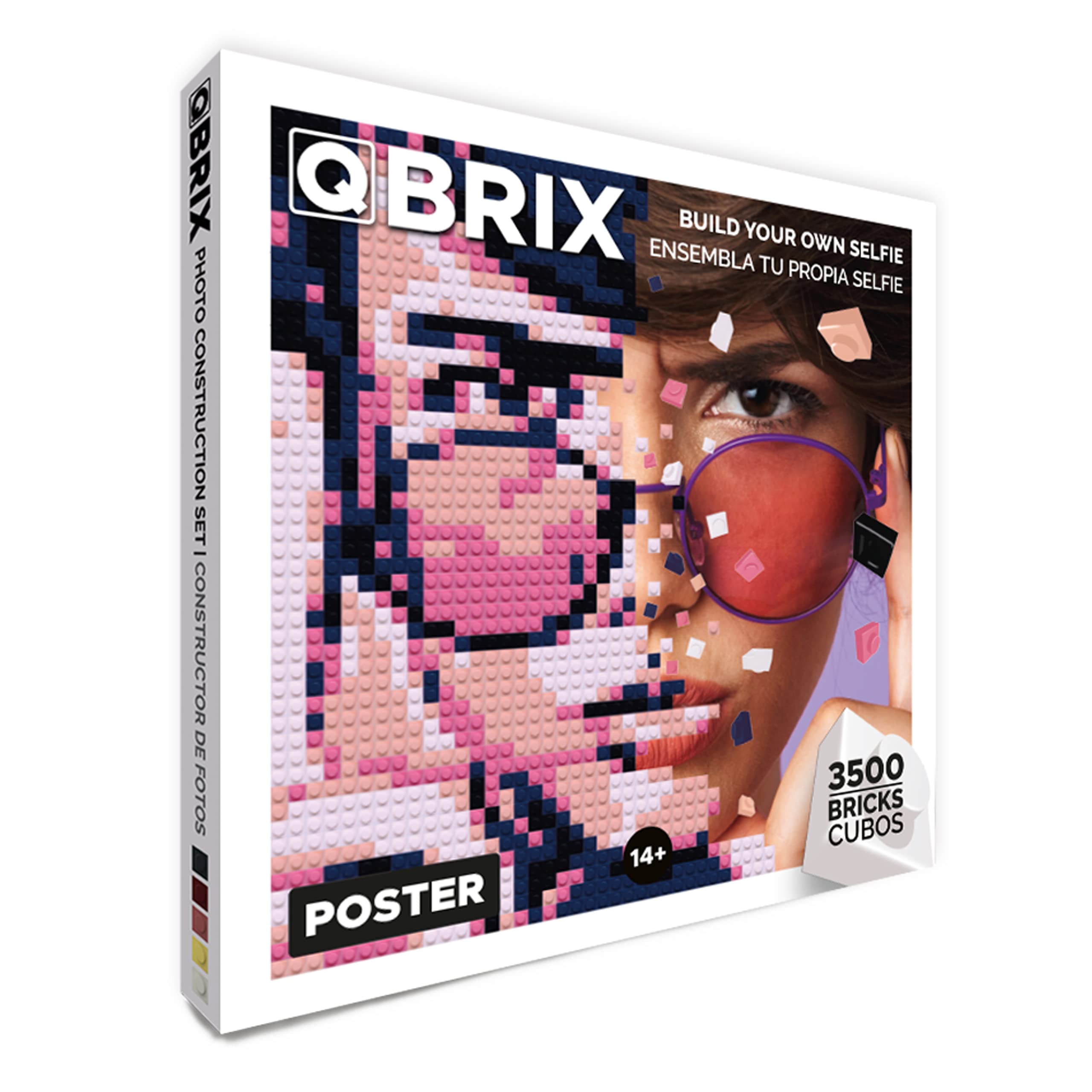 QBRIX Poster- Clamping Block Mosaic Photo kit, Personalized Gift, Custom, Picture kit, Building Set, Pixel Art’s Art Plug-in Block Painting