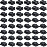 Chuangdi 50pk Black Self-Adhesive Cable Clips Wire Management for Car Home view 1