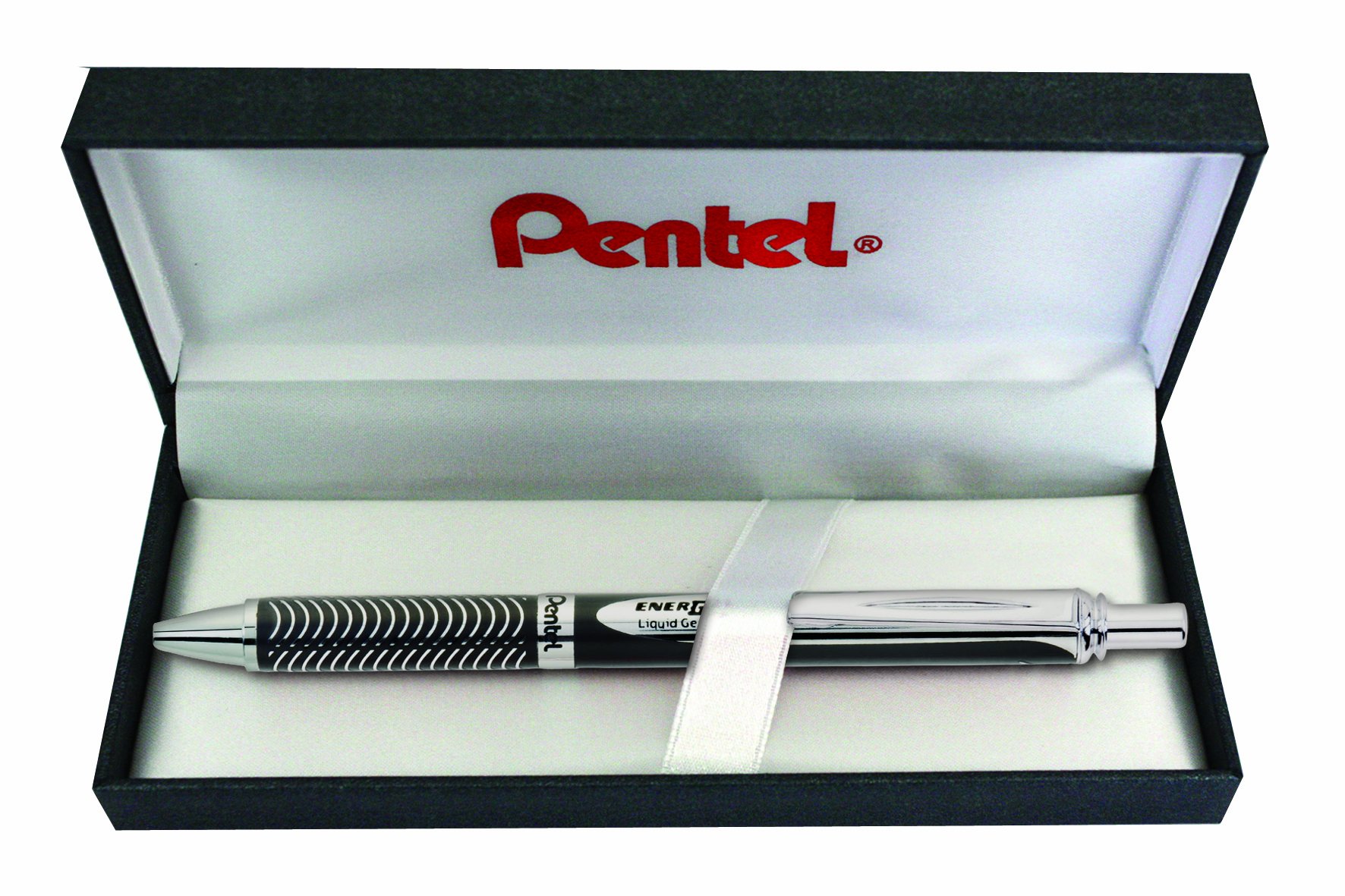 Pentel EnerGel Liquid-Gel Sterling BL407ABOX Rollerball Pen with Matte Black Casing Stroke Width 0.35 mm Ball Diameter 0.7 mm Black
