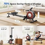 MERACH Rowing Machine Magnetic Rower 16 Levels Quiet App Compatible view 8
